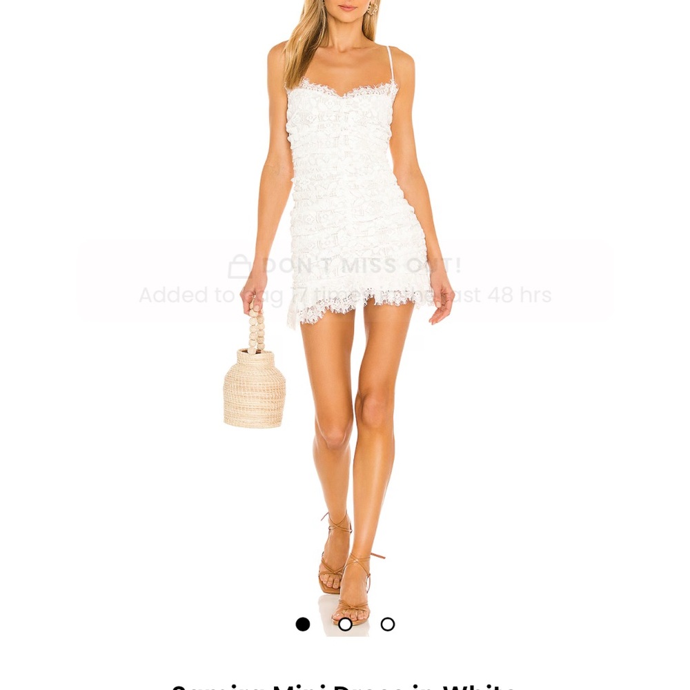 For Love & Lemons Samira Mini Dress in White